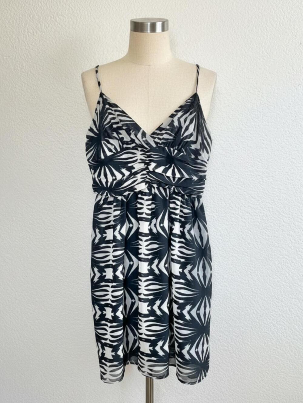 Anthropologie Staring at Stars black and white summer sundress